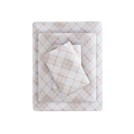 Gracie Mills - Persephone Cotton Flannel Sheet Set - Pink Plaid