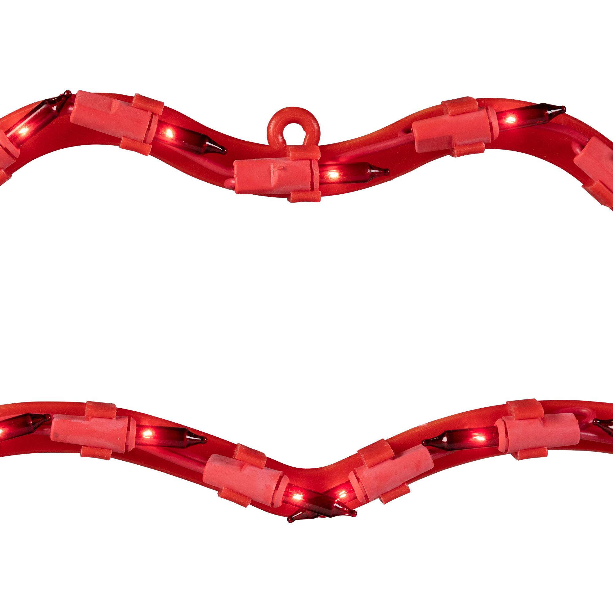 Alt View 5. Northlight - 17.5" Lighted Red Lips Valentine's Day Window Silhouette - Red.