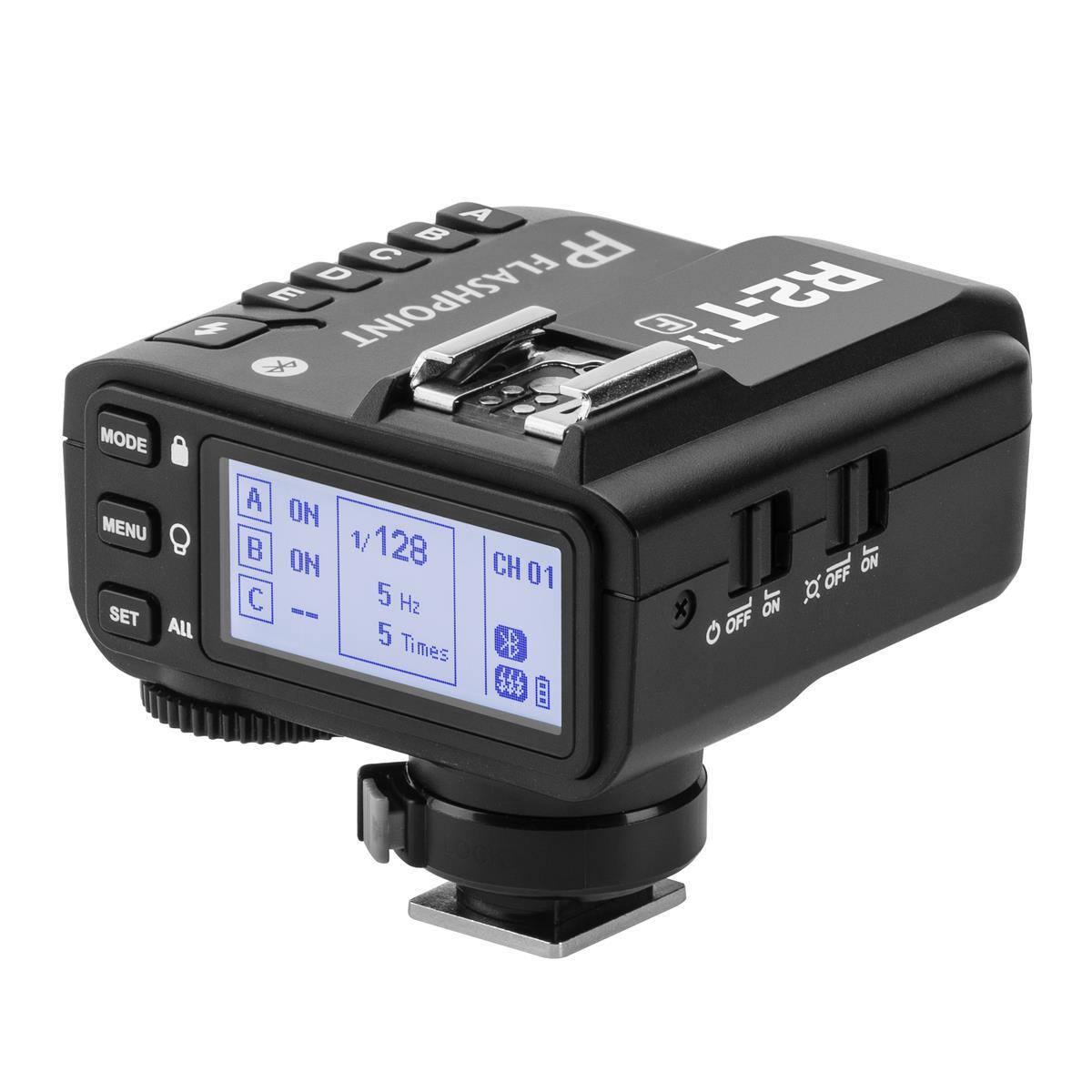 B A 0 G FP m FLASHPOINT R2T I F 1I  MODE A ON MENU B C ON 1/ 128 5 Hz CH 01 I- ON o OFF ON SET -- X OFF All 5 O Times