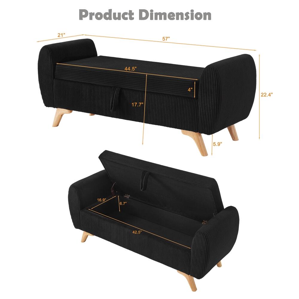 Product Dimension  
21"  
57"  
44.5"  
4"  
22.4"  
17.7"  
5.9"  
16.9"  
6.7"  
42.5"