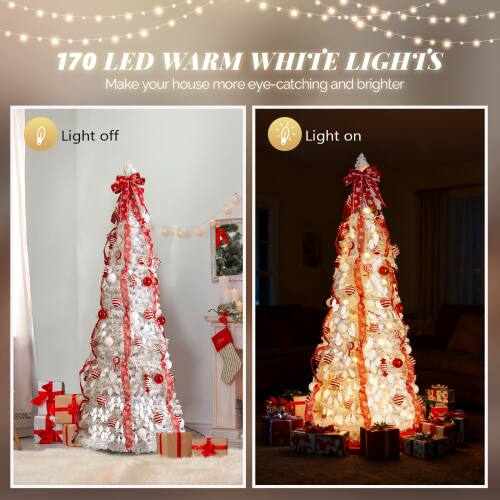 170 LED WARM WHITE LIGHTS  
Make your house more eye-catching and brighter  

Light off  
Light on