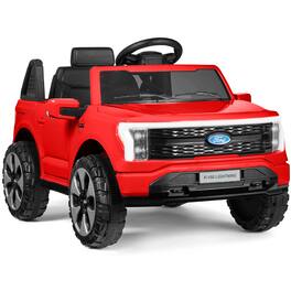 Best Choice Products - Kids 12V Ride On Car Officially Licensed Ford Lightning Truck w/ Remote, LED Lights - Red