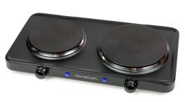 HomeCraft - Double Burner Hot Plate - Black
