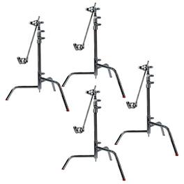 Matthews - 20" C+ Stand with Turtle Base and Grip Head and Arm, Chrome, 4-Pack