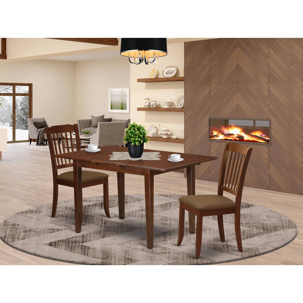 Left. East West Furniture - Dining Room Set Mahogany - Brown.