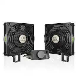 AC Infinity - AXIAL S1225D, 120V AC Muffin Cooling Fan, Dual 120mm x 120mm x 25mm - Black