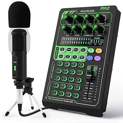 MIC PYLE PKSCRD308  
PyleLSA.com  
+M TREULE  
ALTP 5S KAAS  
+ a EGNo + 0 +15 e *1 EAceP  
LIVE EPOADGASR POOTO POWER  
PYLE 2 De KOU 1NOW KL EFFECT AKK ne KV KXE nOOr  
Srue AMISIENT Fure Oarger Fneh MUSIC d fecan  
Fat A A Nare Lag) Cee CHARACTER ha  
Foors PRO LIVE BROADCAST SOUNO CARD  
a 50 100 ONLH SOLD O Se 4 2 a N 0 13 2 * 40 5 8  

PKSCRD308  
PYLE  
PRO LIVE BROADCAST SOUND CARD