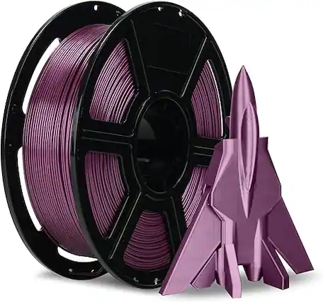 Front. Flashforge - HS PETG 1.75mm High-Speed Filament - 600mm/s, Anti-Tangle, Low Shrinkage, Fits Most 1.75mm 3D Printers - Metallic Purple.