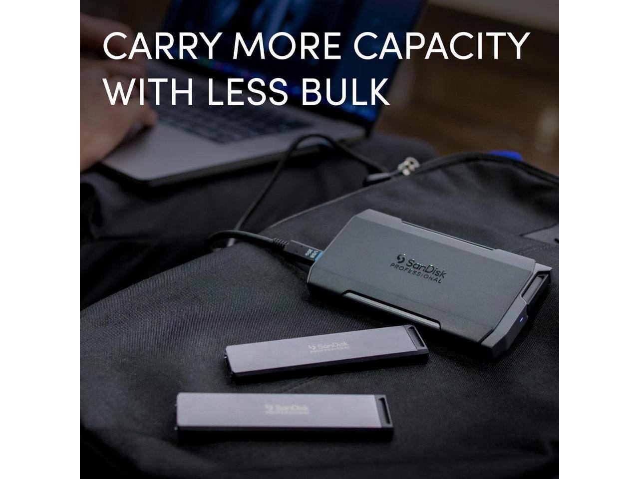 CARRY MORE CAPACITY WITH LESS BULK

SanDisk Professional