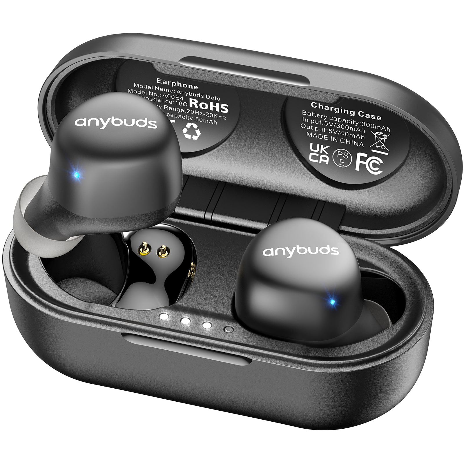 TOZO - Wireless Earbuds, Bluetooth 5.3, ENC Mic, 35H Play, Hybrid ANC, Deep Bass, IPX5, Lightweight - Black