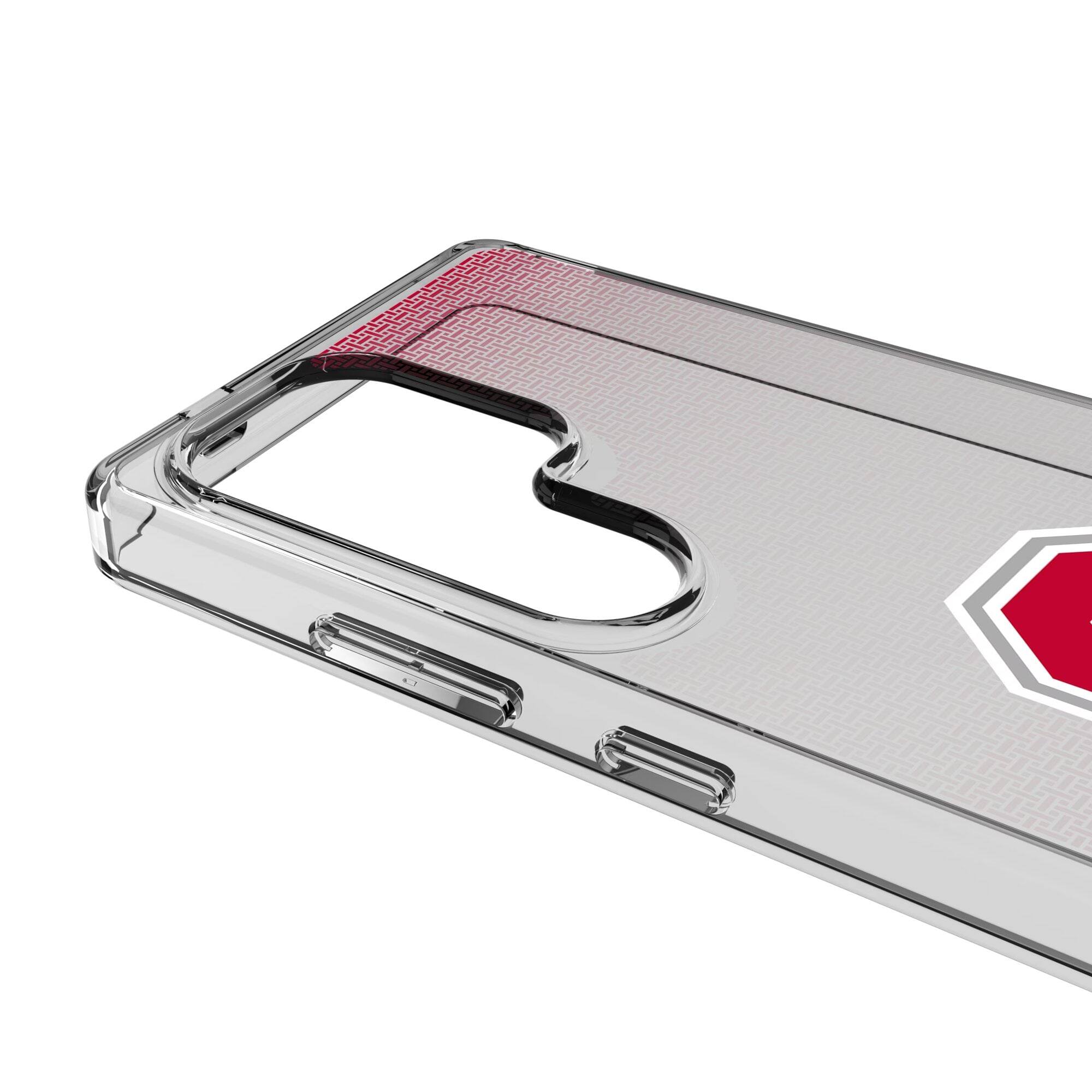 Alt View 2. Keyscaper - Ohio State Buckeyes Linen Logo Galaxy Clear Case - S24 - Multicolor.