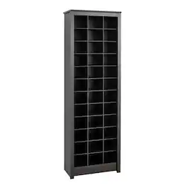 Prepac - Space-Saving Shoe Storage Cabinet - Black