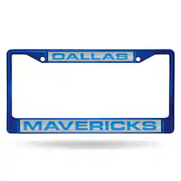 Rico Industries - Dallas Mavericks NBA Blue Painted Metal Laser Cut License Plate Frame - Multi