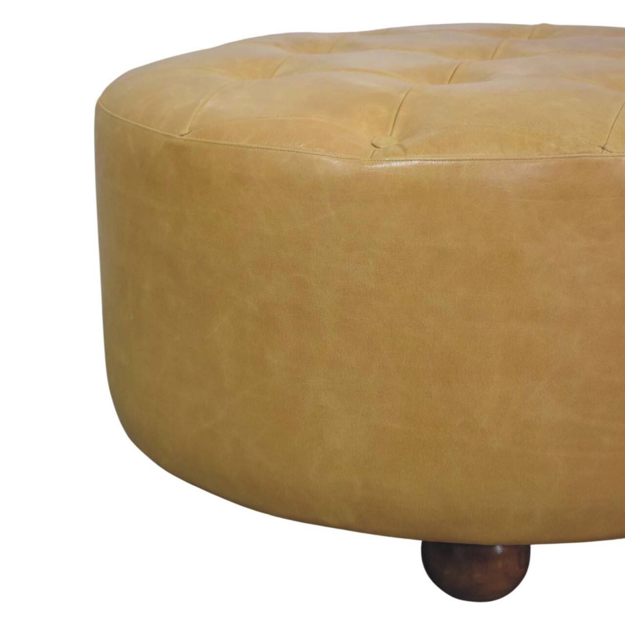 Alt View 2. Artisan Furniture - Artisan Furniture Solid Wood Amber Oak Leather Coffee Table, Brown - Brown.