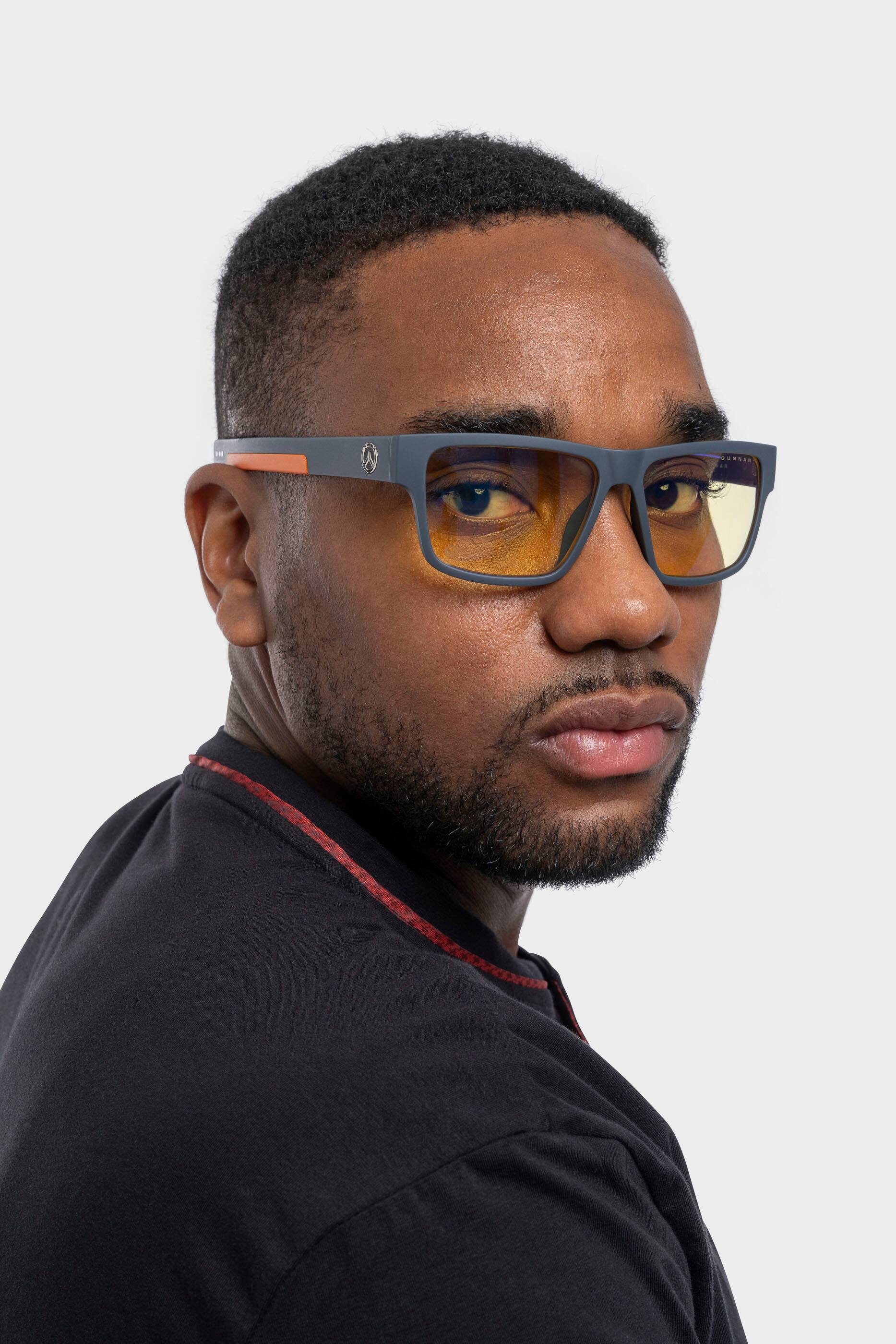 Alt View 17. GUNNAR - GUNNAR - Overwatch Ultimate  Computer Glasses with Blue Light Reduction , Amber Lenses - Ash.