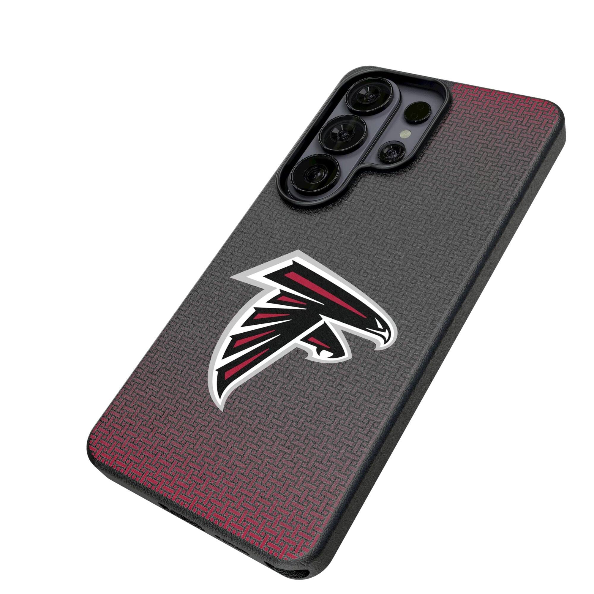 Alt View 1. Keyscaper - Atlanta Falcons Linen Galaxy Magnetic Bump Case - S24 - Black.