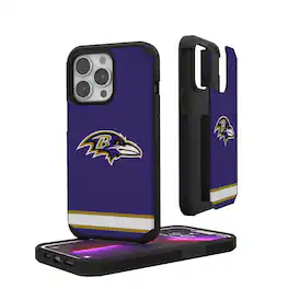 Keyscaper - NFL - Baltimore Ravens iPhone Rugged Stripe Design Case - 16 Plus - Multicolor