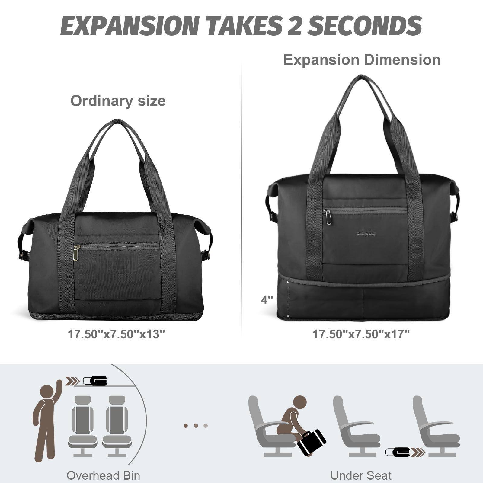 Paradigms Interiors Expandable Travel Duffle Bag For Carry On Tote ...