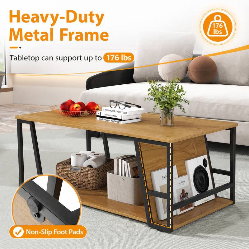 Heavy-Duty Metal Frame  
Tabletop can support up to 176 lbs  
176 lbs  
Non-Slip Foot Pads