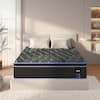 Front. Ecooso - 10 Inch King Hybrid Foam & Spring Mattress, Pocketed Innerspring, Medium Firm, CertiPUR-US Certified, Boxed - Black+Blue.