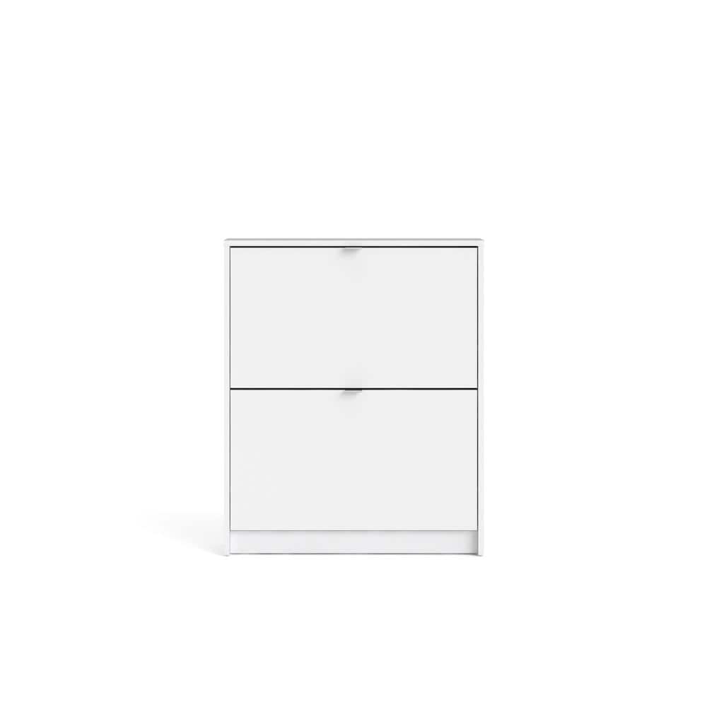 Tvilum - Bright 2 Drawer Shoe Cabinet - White