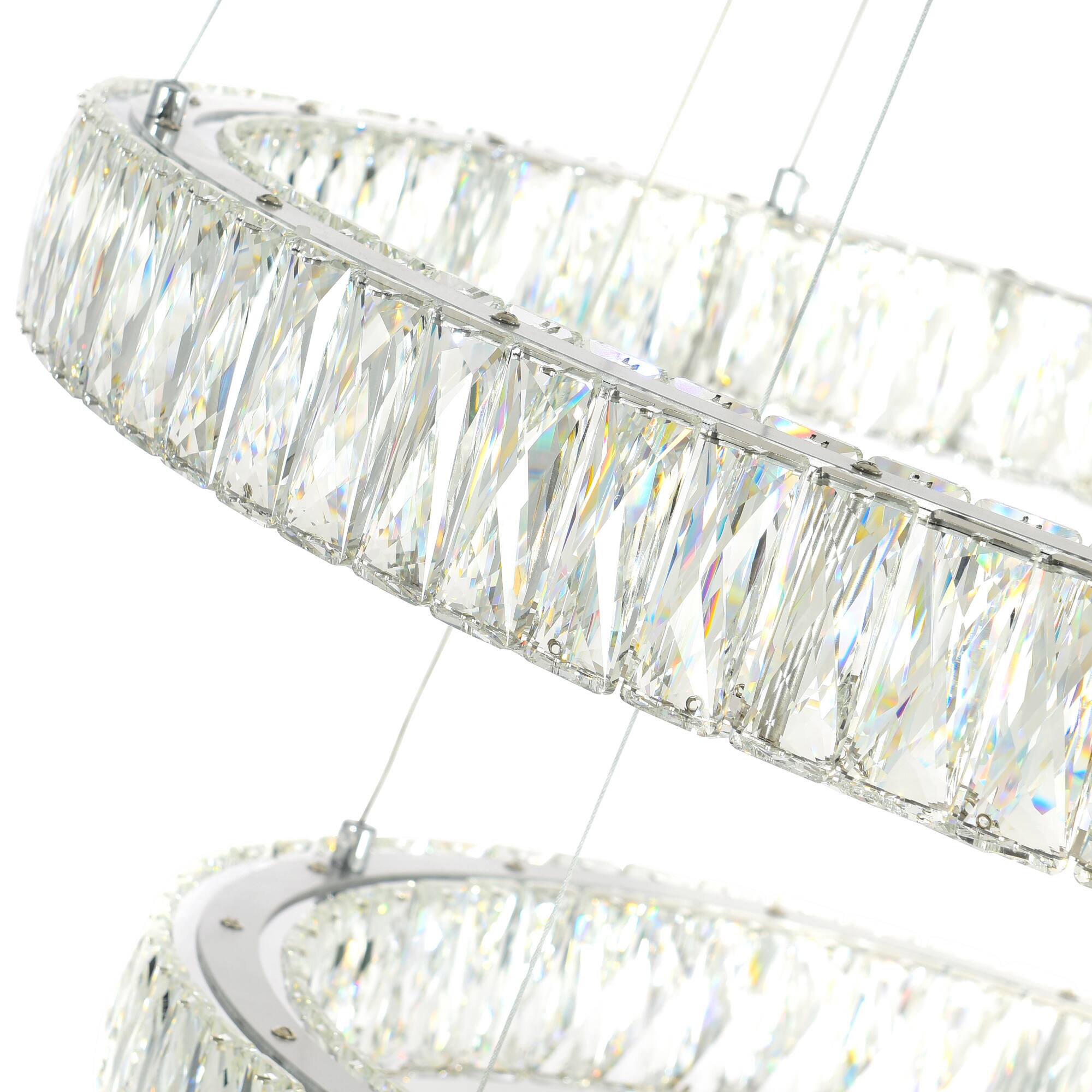 Left. CWI Lighting - Madeline LED Chandelier With Chrome Finish - Chrome.