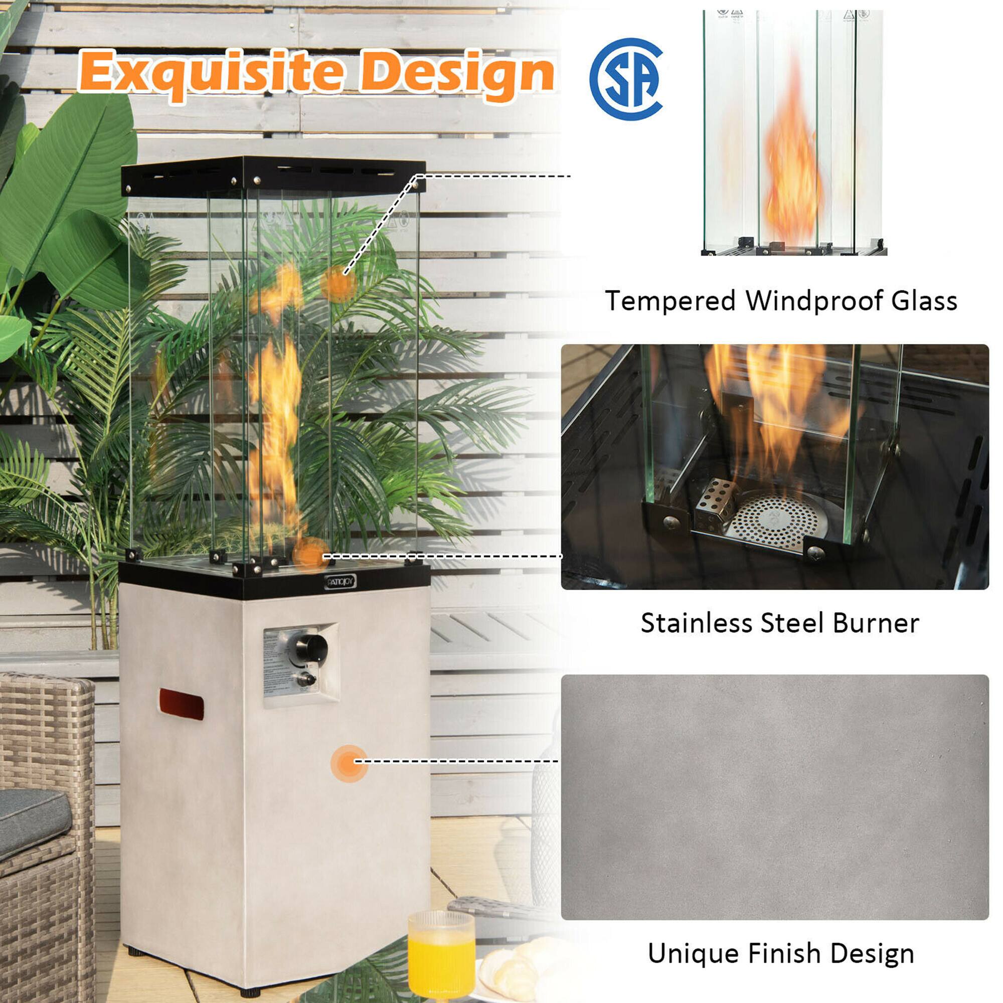 Exquisite Design

- Tempered Windproof Glass
- Stainless Steel Burner
- Unique Finish Design