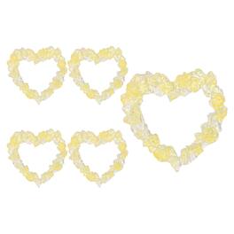 Unique Bargains - 5pcs Mini Vintage Picture Frames, 2in Resin Glow-in-dark Glitter Diamond Tiny Photo Frame for DIY - Yellow