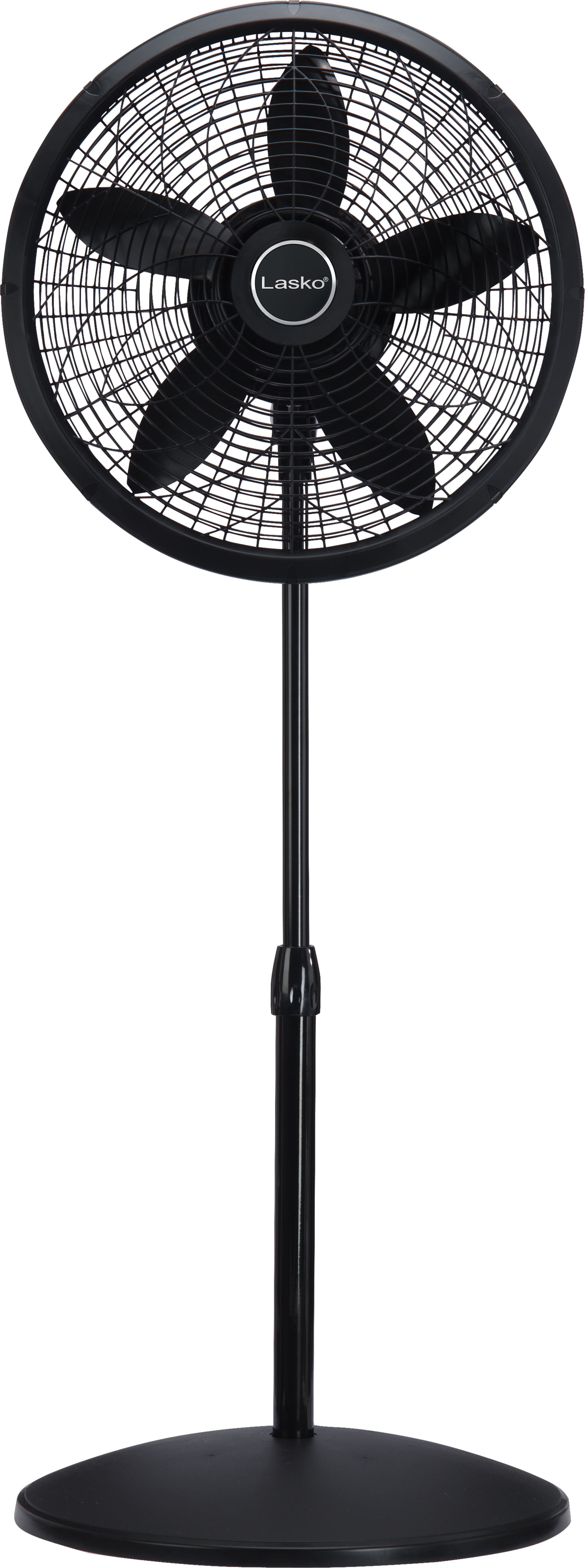 Alt View 3. Lasko - 18 in. Oscillating 3-Speed Adjustable Large Room Pedestal Fan - Black.