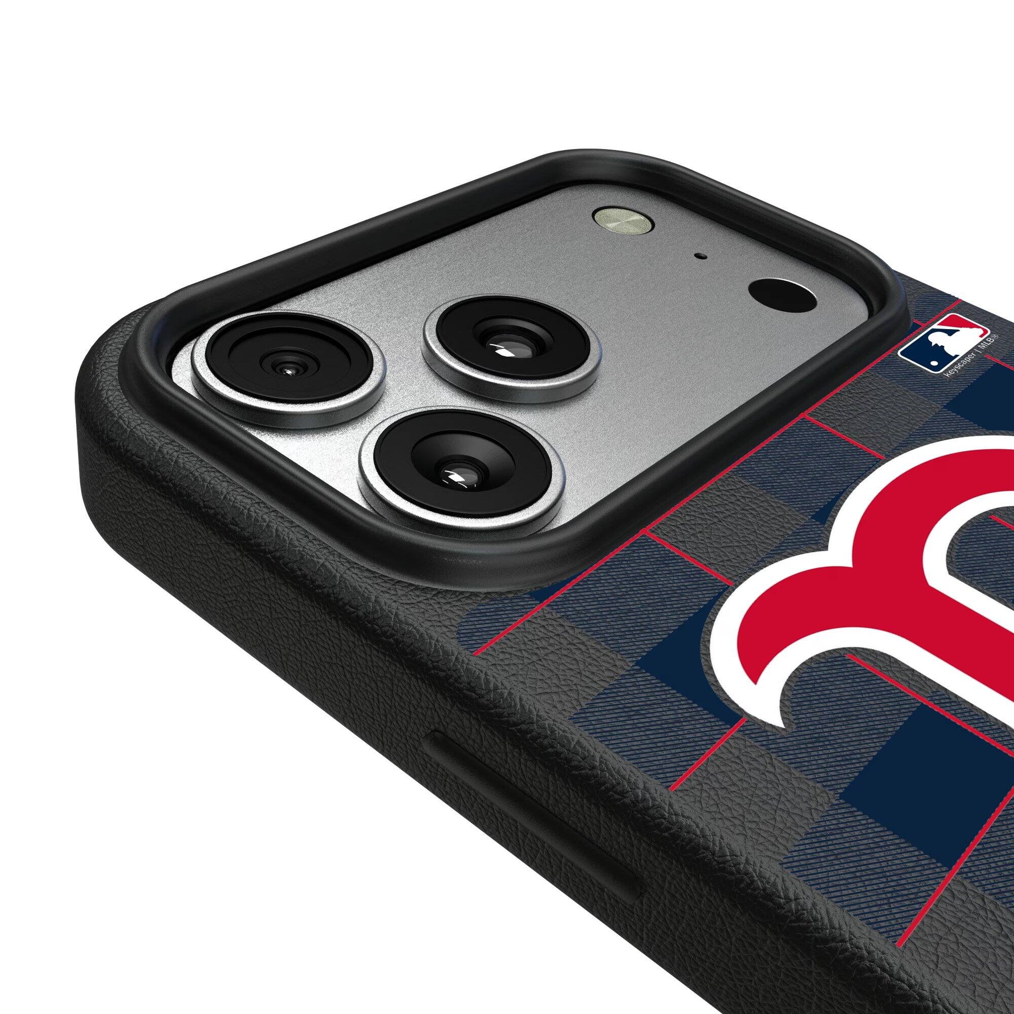 Alt View 2. Keyscaper - Plaid Magnetic Bump iPhone Case - 15 - Black.
