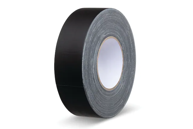 Front. HOSA - Gaffer Tape, Black, 2 in. x 60 yd DJ Stage Supplies.