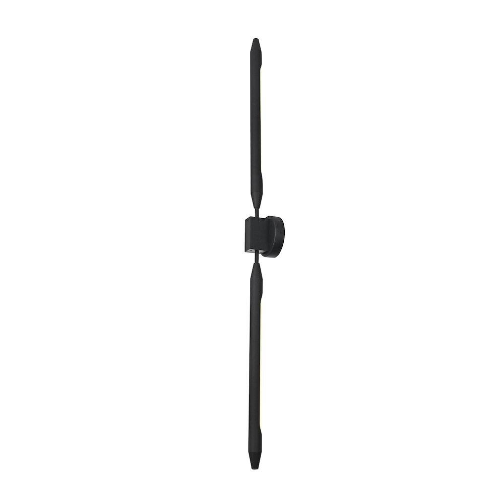Left. Elegant Lighting - Odin 5 Inch Outdoor Wall Sconce In Black - Black.