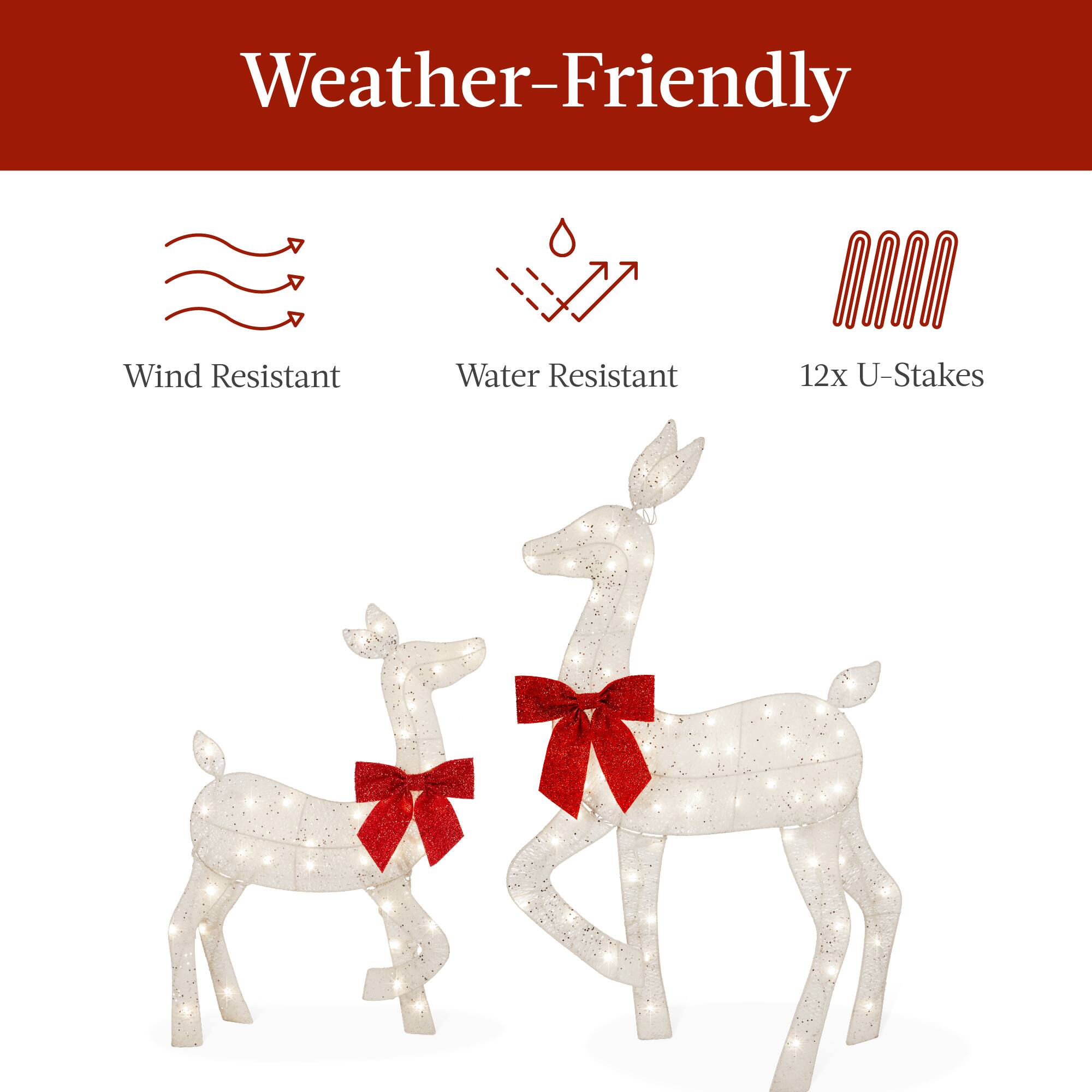 Weather-Friendly

Wind Resistant  
Water Resistant  
12x U-Stakes