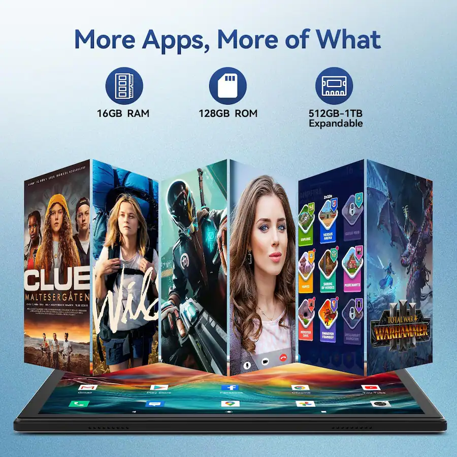 MEIZE Tablet 2025 Latest Android 14 Tablet 128GB + 16GB (8+8 Expand ...
