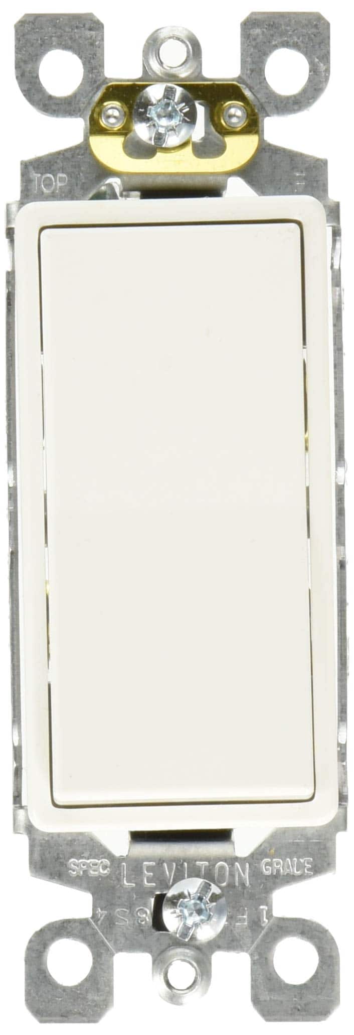 Leviton - 106-5601-2IS Single-Pole Rocker Switch - Ivory