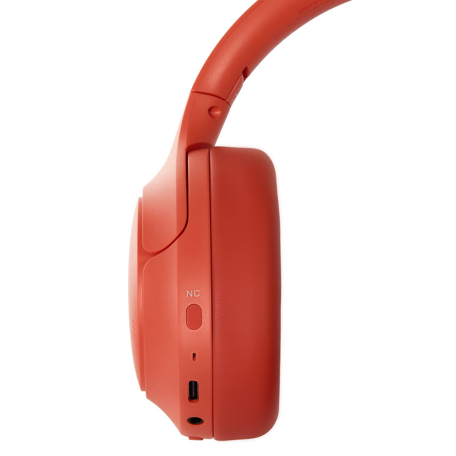 Alt View 6. TOZO - TOZO HT2 Hybrid Active Noise Cancelling Headphones, Over Ear, 60H Playtime, Hi-Res Audio, Custom EQ, Deep Bass, Red - Orange Red.