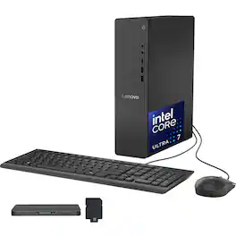 Lenovo - IdeaCentre Tower Desktop,Intel Ultra 7 265,16GB RAM,1TB SSD+1TB Docking Set,Intel Graphics,Win 11 Pro - Luna Grey
