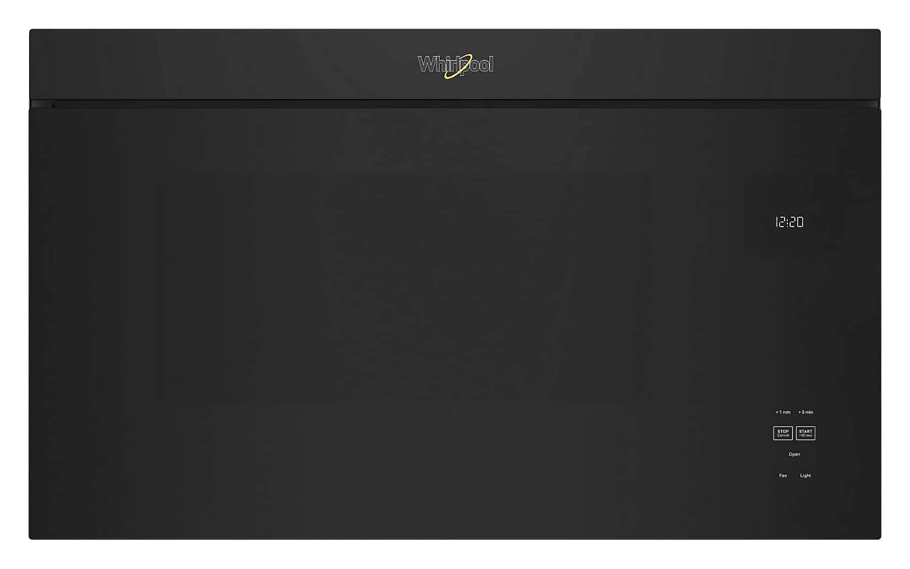 Whirlpool - 1.1 Cu. Ft. Over-the-Range Microwave with Flush Built-in Design - Black - Front_Zoom