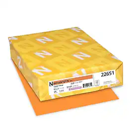 Astrobrights - 8.5" x 11" Color Copy Paper, 24 lbs. 500 Sheets/Ream - Cosmic Orange