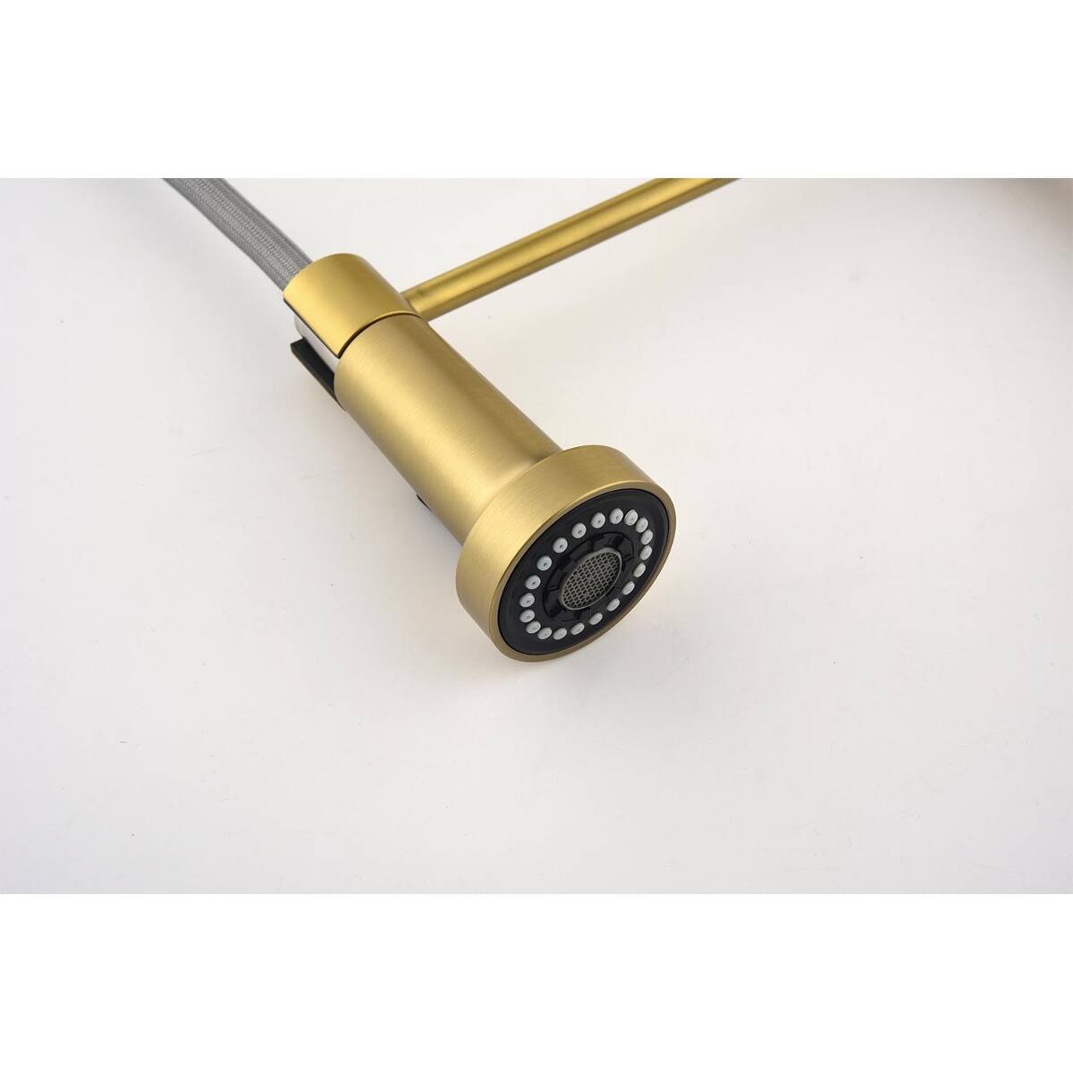 Left. Ropilly - Ropilly Pull Down Kitchen Faucet, Brushed Gold Single Handle Spring Kitchen Faucet for Kitchen Sink - Brushed Gold.
