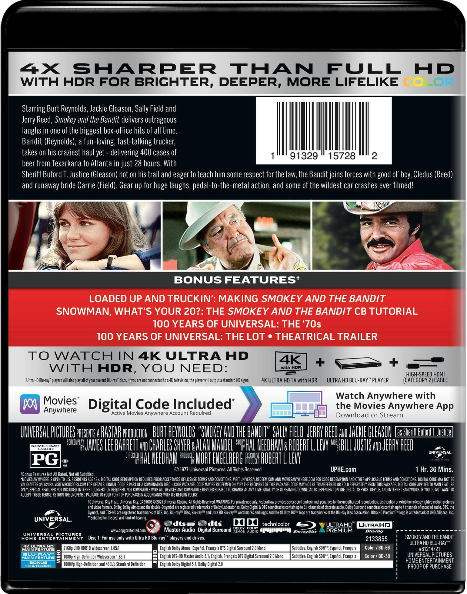 Back. Smokey and the Bandit (4K Ultra HD + Blu-ray) [UHD].