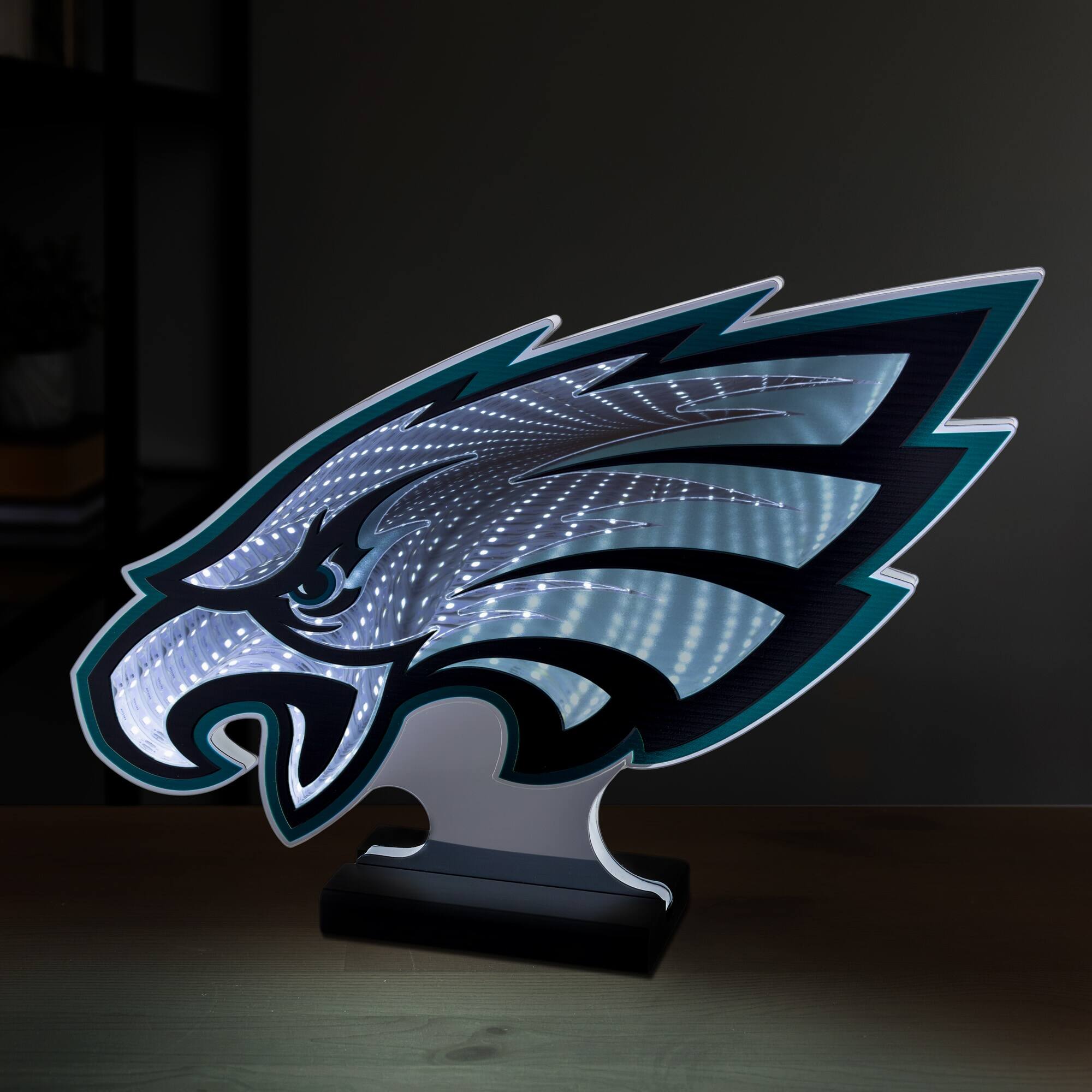 Alt View 2. Sporticulture - Philadelphia Eagles LED Infinity Logo Light - Multicolor.