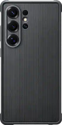 Front. Samsung - Samsung Rugged Case For Galaxy S25 Ultra Black - Black.