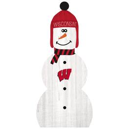 Fan Creations - Wisconsin Badgers 31'' Snowman Leaner - White