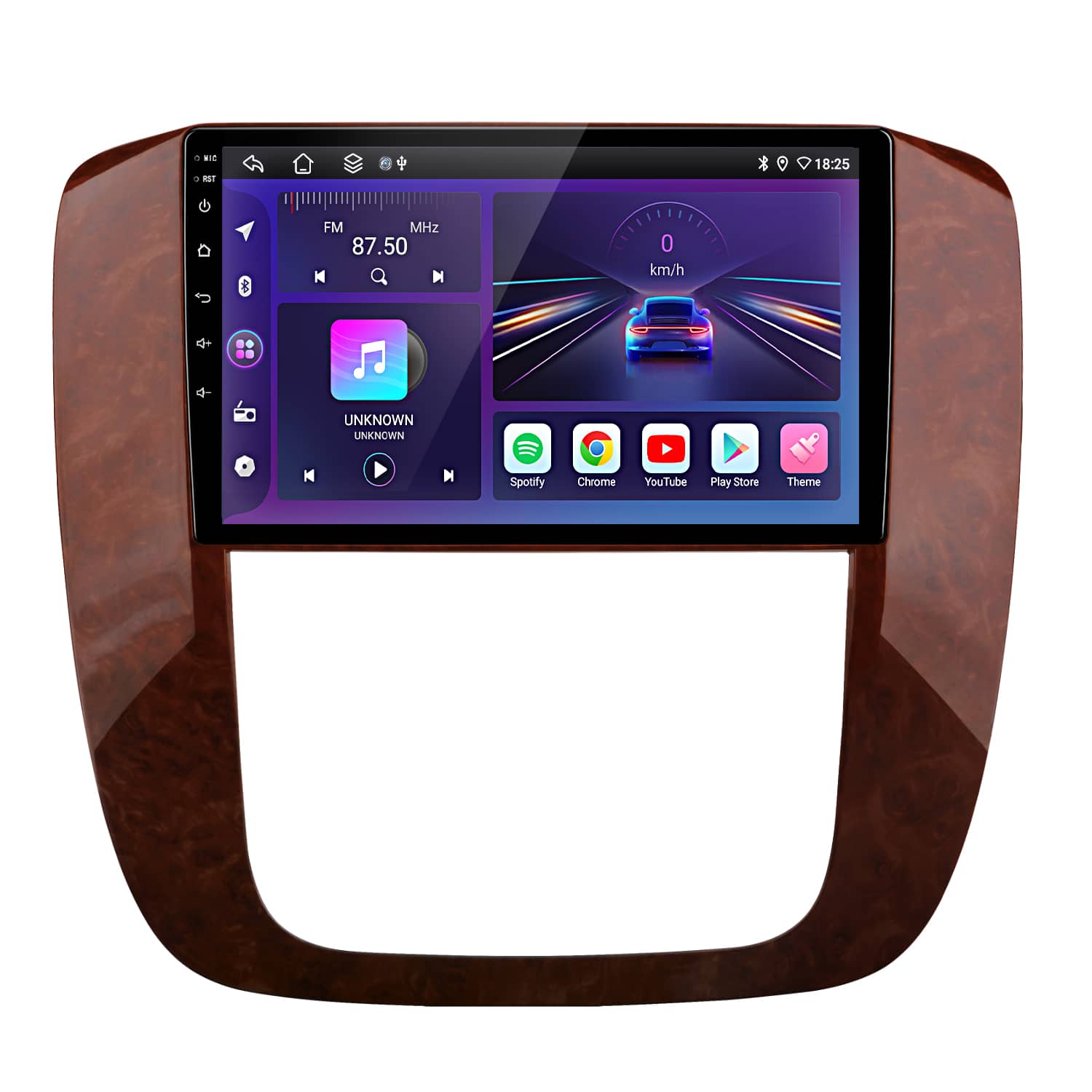 Junsun - 9" 8 Core 6+128GB Android 15 carplay For GMC Yukon Chevy Tahoe Suburban 2007-2013 - Black