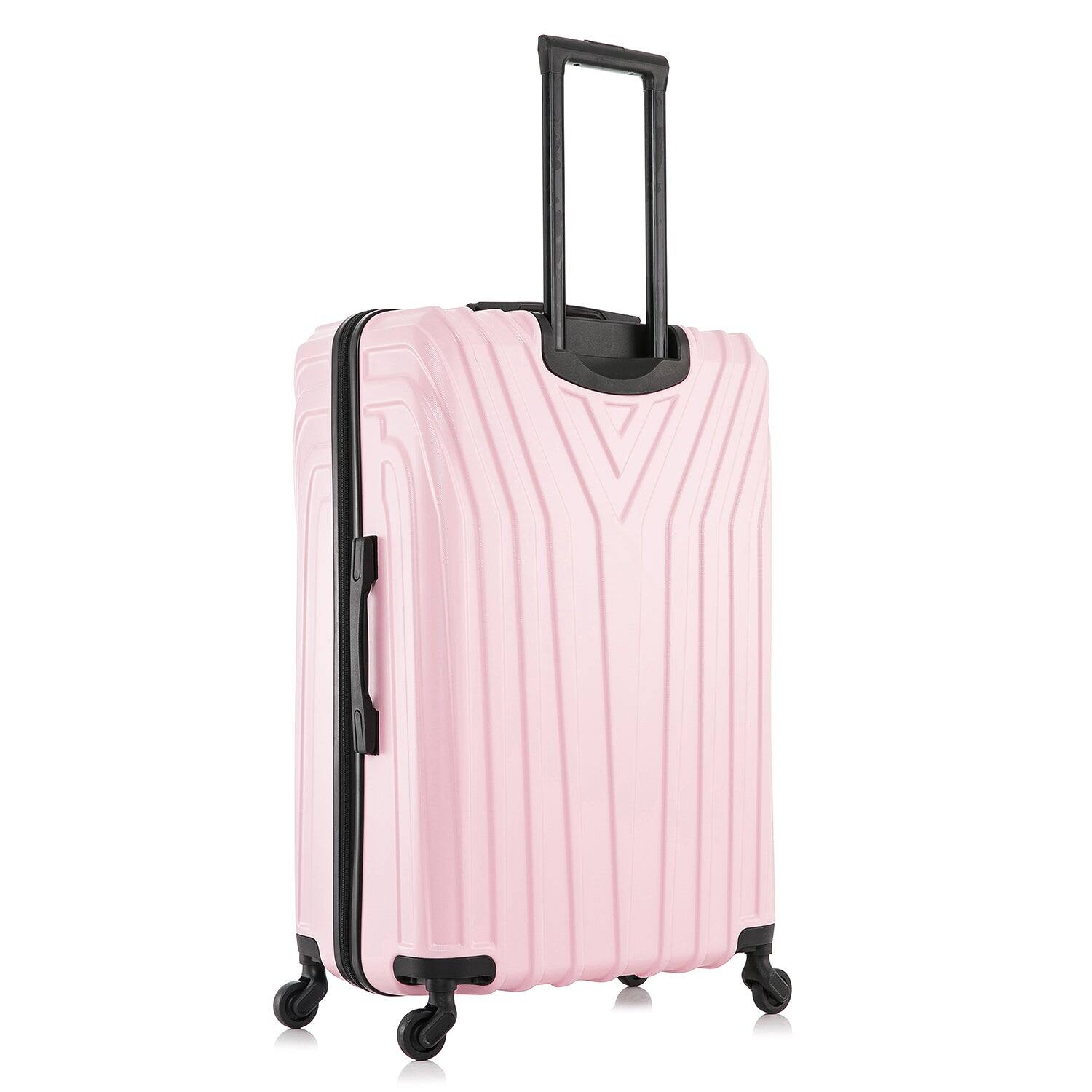 Alt View 1. InUSA - Vasty Lightweight Hardside Spinner 3 Piece Luggage Set  20"/24"/28" - PINK.