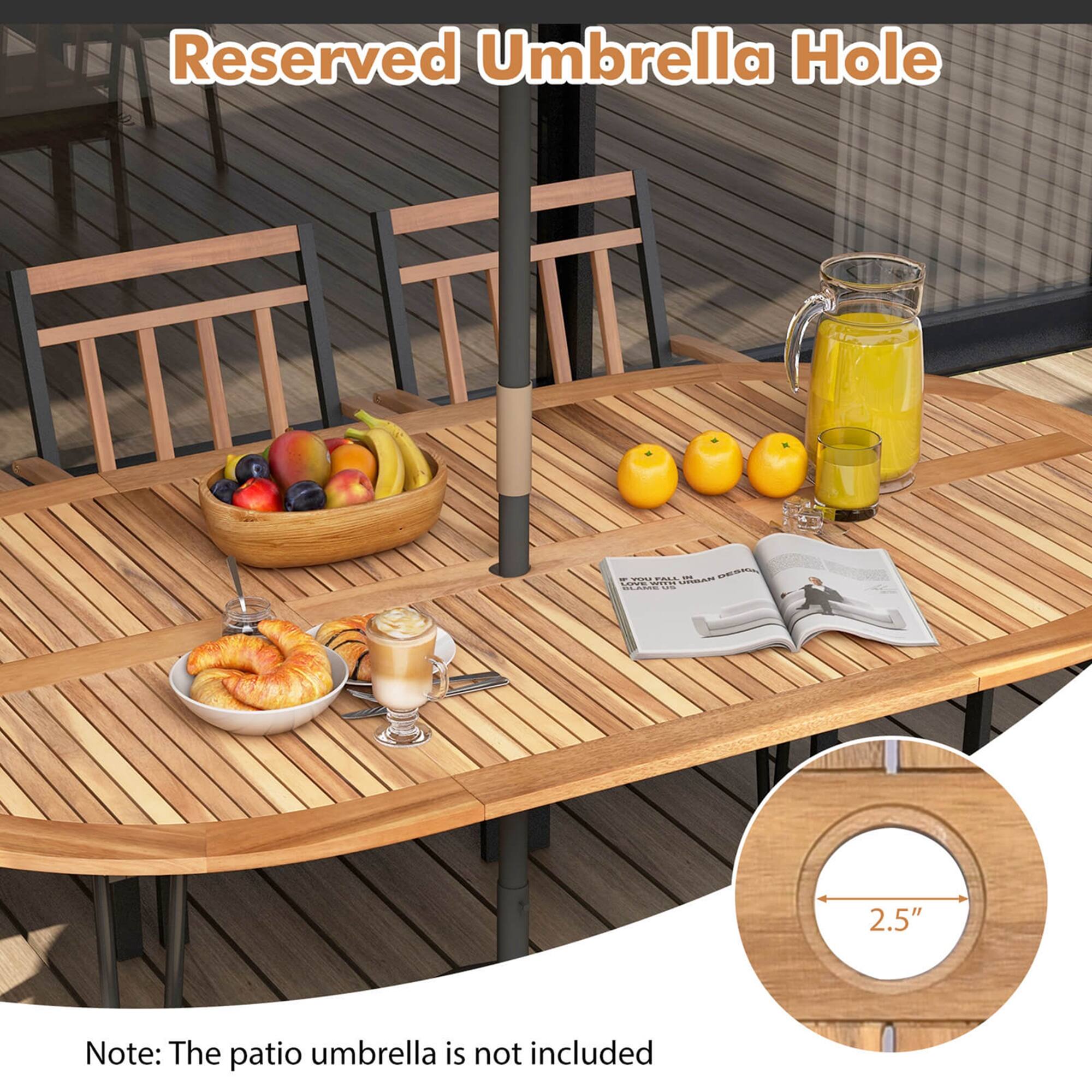 Reserved Umbrella Hole

Note: The patio umbrella is not included

C i aidds i 2.5"