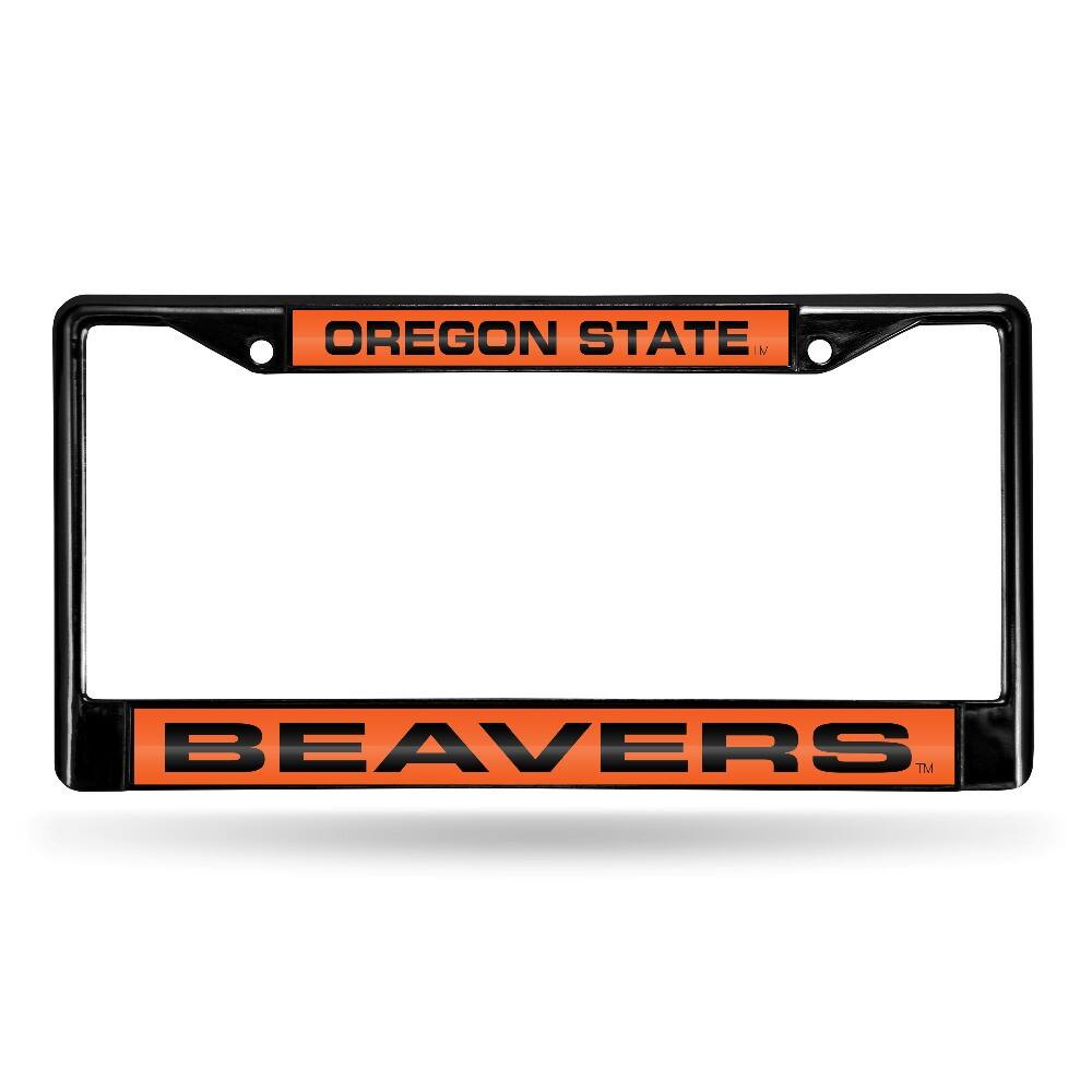 Oregon State Beavers Black Metal Laser Cut License Plate Frame