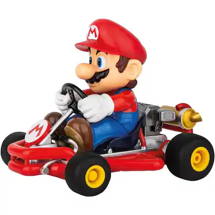 Front. Carrera - Carrera 370200989 2.4G Hz Mario Kart Pipe Kart RC Car - Mario - Black.