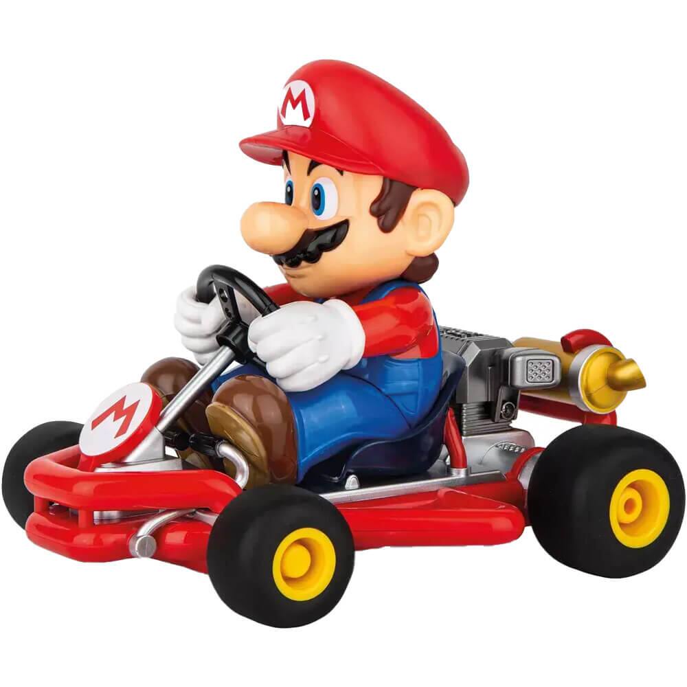 Carrera - 370200989 2.4G Hz Mario Kart Pipe Kart RC Car - Mario - Black